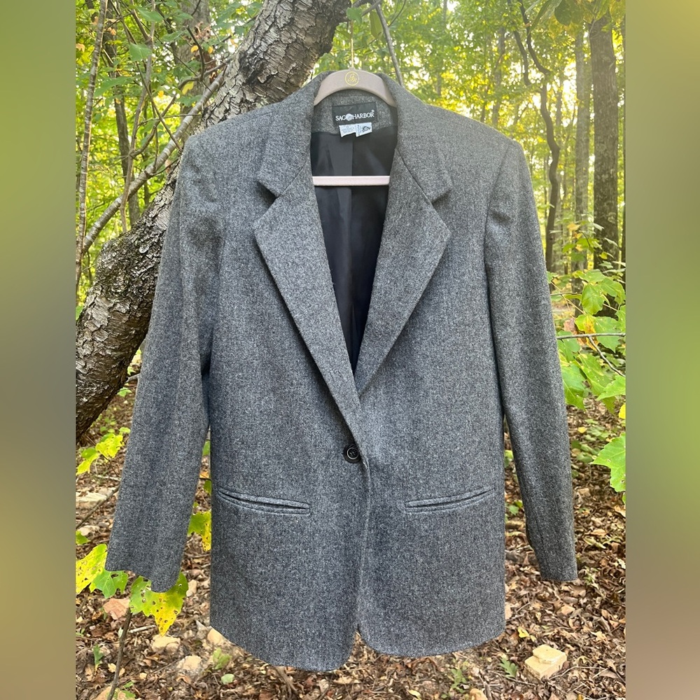 Vintage women’s wool grey blazer sise 8